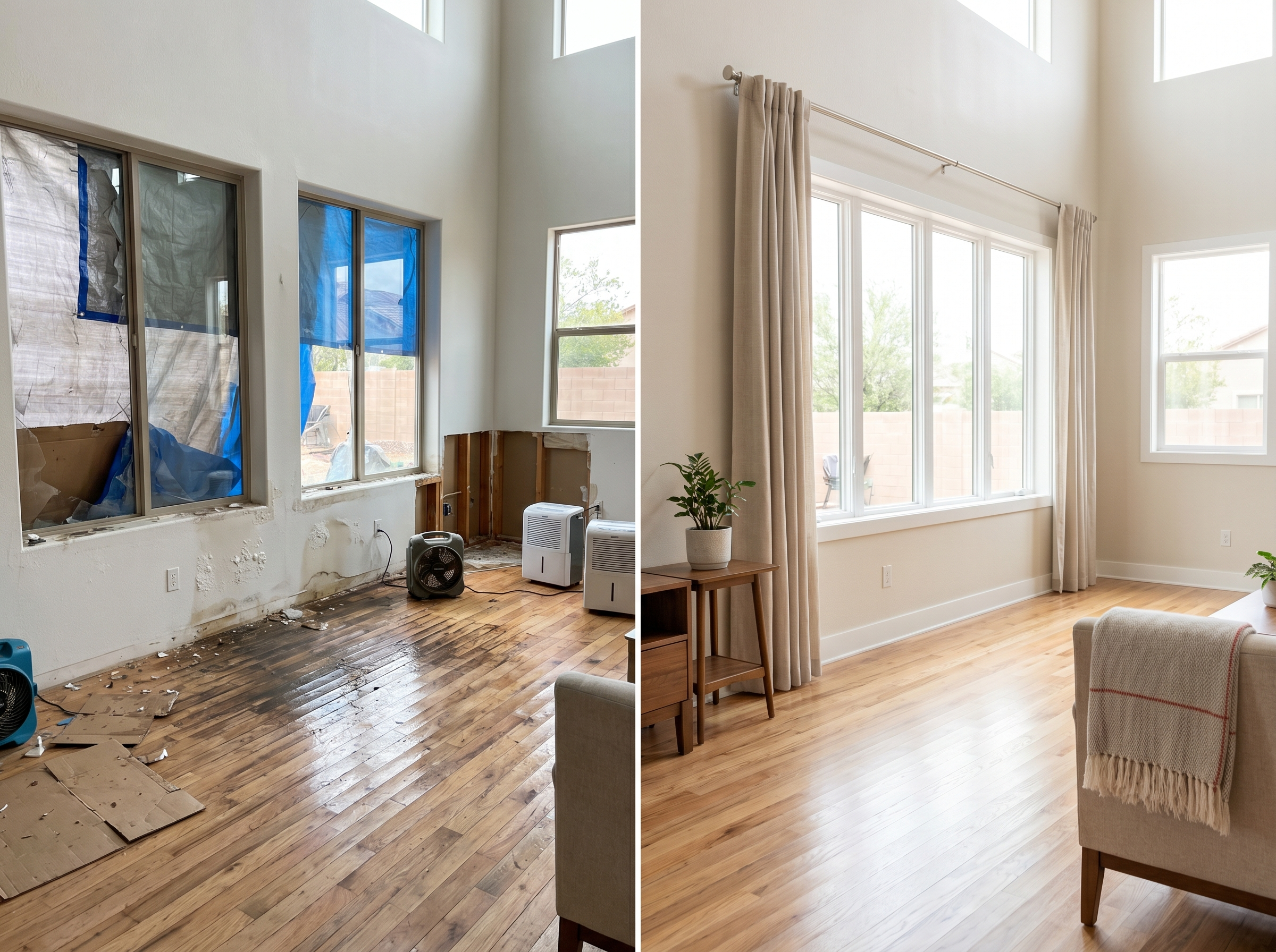 Window storm damage restoration