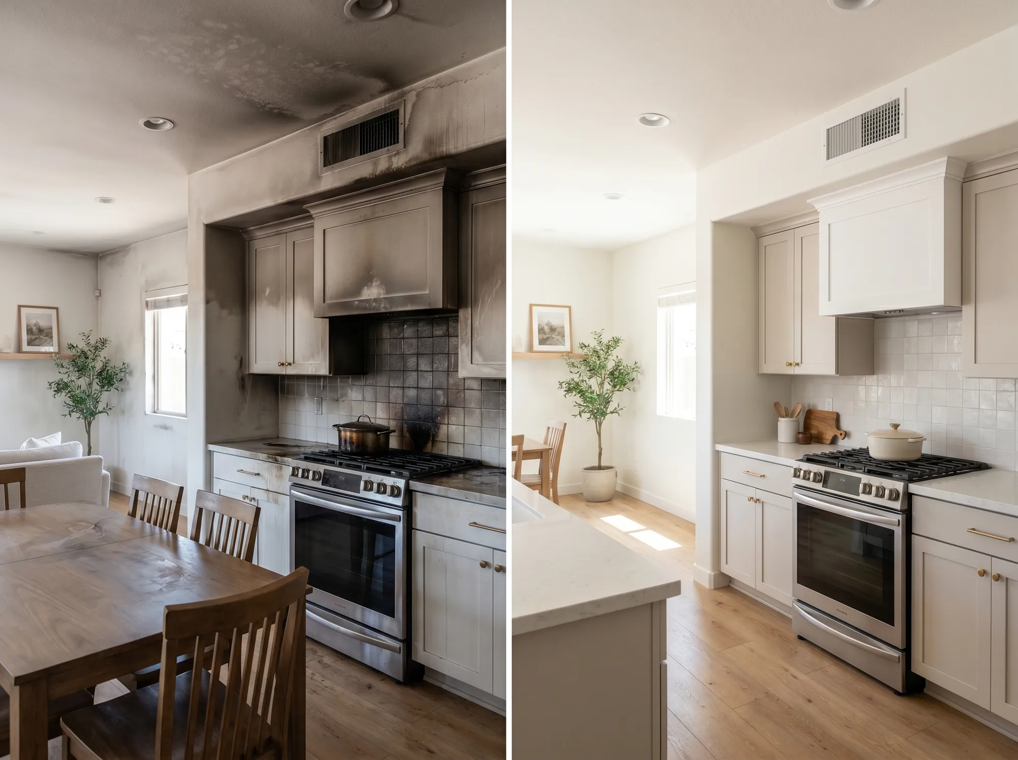Kitchen fire restoration