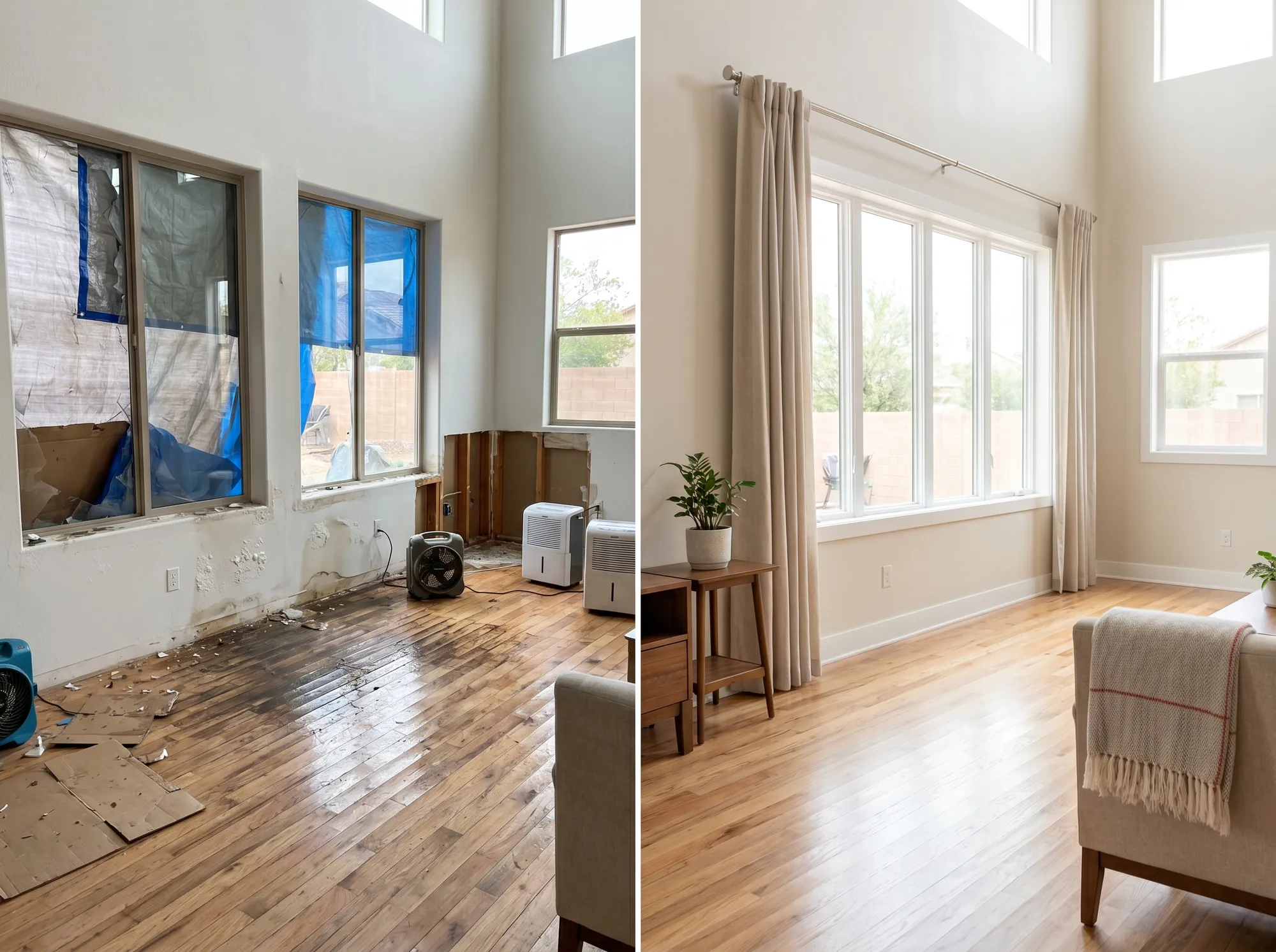 Window storm damage restoration